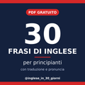 30 frasi di inglese per principianti (PDF gratuito)